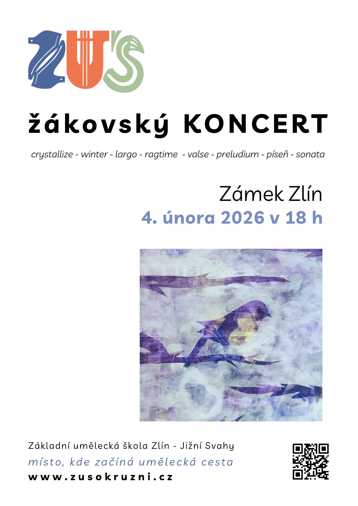 Únorový žákovský koncert na zámku